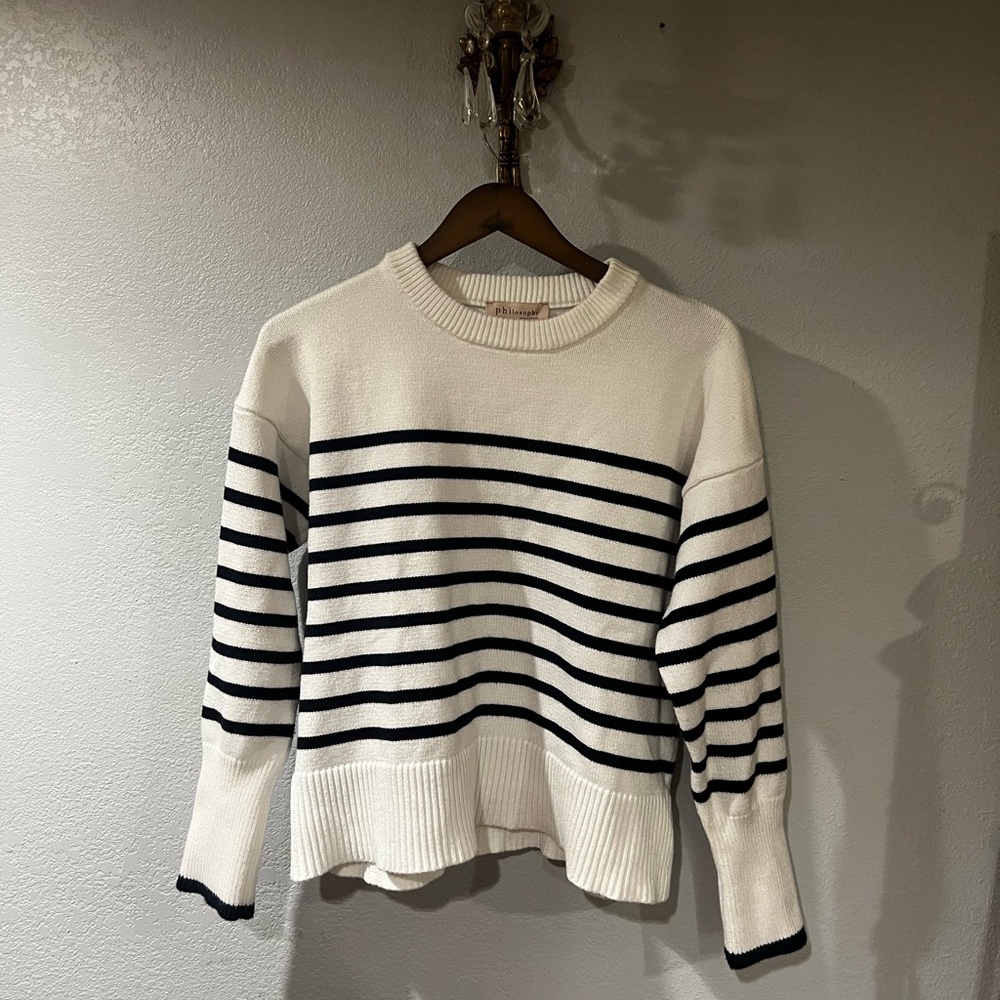Philosophy “large” sweater. Fits like small/medium